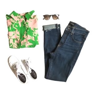 • Veronica Beard Dark-Wash Denim •